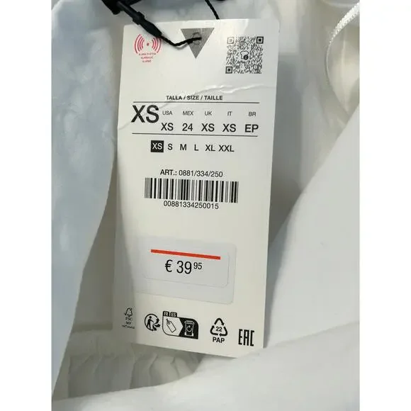 Zara Poplin Midi Dress With Ties Women's Size XS - NWTs Coquette - Picture 8 of 12